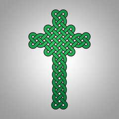 Celtic cross. Vector illustration isolated on white background. Celtic ornament, talisman.