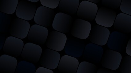 Illustration of a dark background with rounded squares and added effects