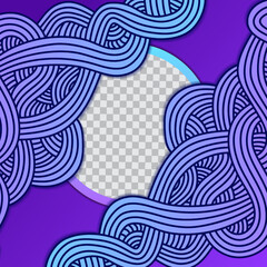 Circle social media story layouts with doodles: travel, flight, beach. Vector editable illustration for stories. Insert photos and text, create your unique content