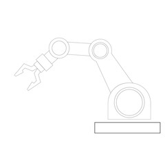 Industrial robot icon vector