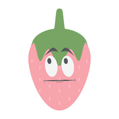 strawberry head emoticon face expression collection