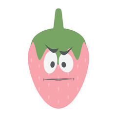 strawberry head emoticon face expression collection