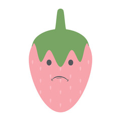 strawberry head emoticon face expression collection