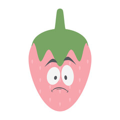 strawberry head emoticon face expression collection