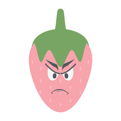 strawberry head emoticon face expression collection