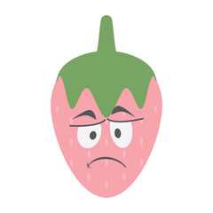 strawberry head emoticon face expression collection