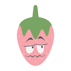 strawberry head emoticon face expression collection