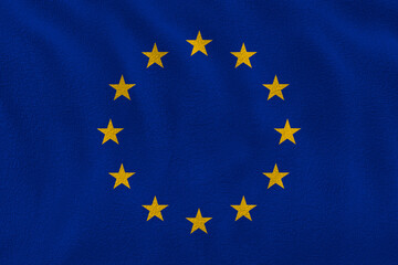 National flag of Europe. Background  with flag of Europe.