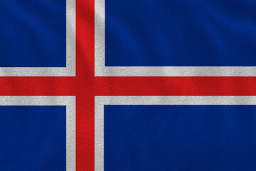 Fototapeta premium National flag of Iceland. Background with flag of Iceland