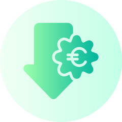 Euro gradient icon