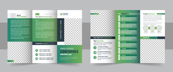Business development conference trifold brochure template design, Business tri fold Brochure, Corporate brochure, trifold template design
