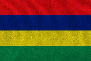 National flag of Mauritius. Background  with flag of Mauritius.