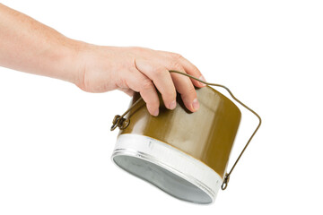 Soviet aluminum army bowler hat.