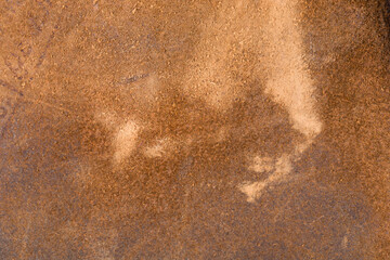 Old brown leather texture close-up.