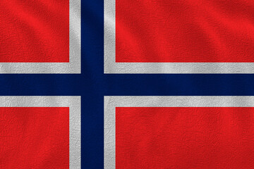 Fototapeta premium . National flag of Svalbard. Background with flag of Svalbard.