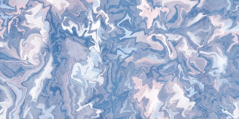 抽象的な紙テクスチャの横長背景イラスト）青とピンクのマーブル模様