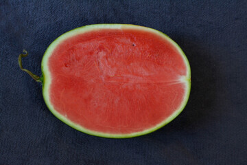 Watermelon red, natural, popular fruit, black background
