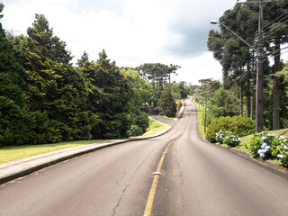 Street in the District of Faxinal do Ceu, in state of Parana, south of Brazil