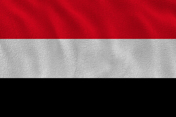 National flag of Yemen. Background  with flag  of Yemen