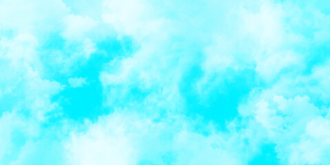 Blue sky with white clouds background. Romantic sky. Abstract nature background of romantic summer blue sky with fluffy clouds. Beautiful puffy clouds in bright blue sky in day sunlight.