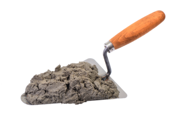 Trowel and cement isolated