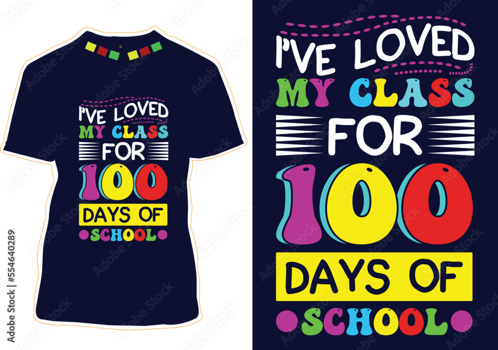 Canvas Prints 100 days of school t-shirt  design