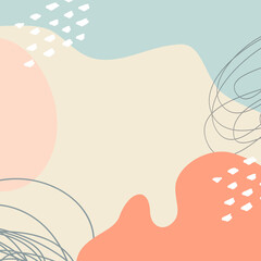 Template abstract boho style, social stories square layout, banner and advertising design, brochure.