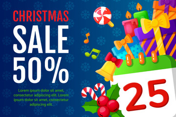 Christmas banner design. Vector illustration