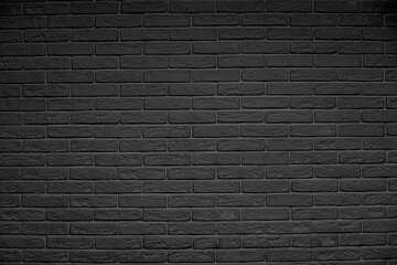 black brick wall texture for pattern background. copy space.