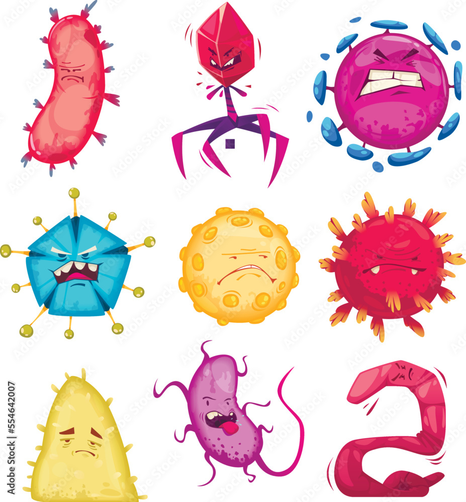 Poster bacteria and virus set