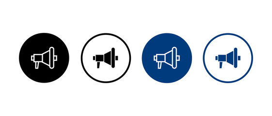 megaphone icon. speaker or audio icon in black style vector illustration.	