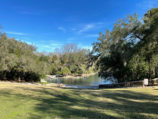 The hiking trails at Wekiwa State Park in Orlando, Florida.
