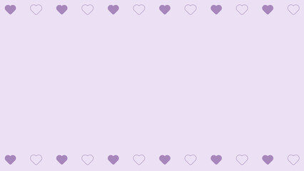 cute purple heart shape on pastel purple wallpaper illustration, perfect for banner, backdrop, postcard, wallpaper, and background