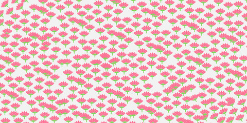  Vector seamless beautiful pattern flower and leaves flat background