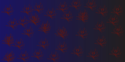  Vector seamless beautiful pattern flower and leaves flat background