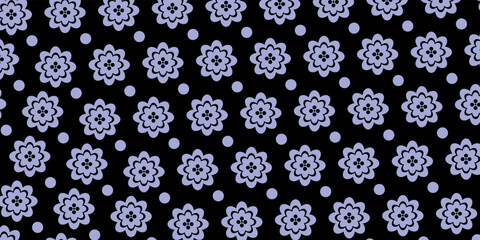  Vector seamless beautiful pattern flower and leaves flat background