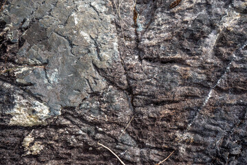 black rough texture in stone