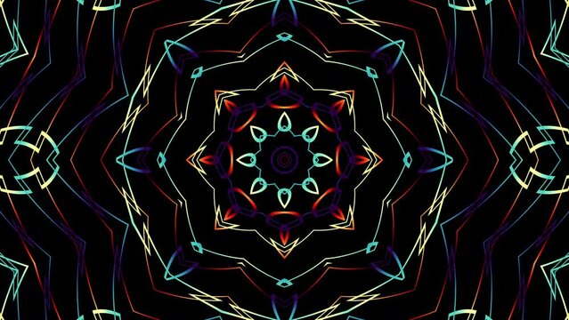 Abstract mandala loop 4k background. Retro Mandala symbol