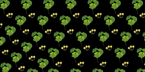  Vector seamless beautiful pattern flower and leaves flat background