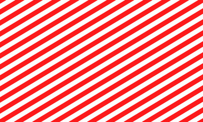 Red and white diagonal stripes vector background. Wrapping for candy or cane. Packaging on present.