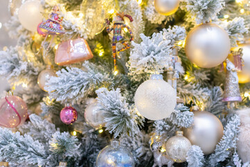 close up stuffs on christmas tree decorative