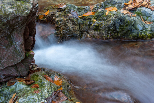Hashitachi river near The Bukozanmitake Shrine on mountain Buko