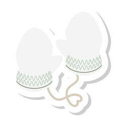 aesthetic sticker winter hygge element collection set