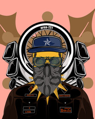 skull and glasses , story to tell , art drawn by hand . png 4000*5000 px