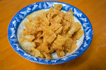 The perfect congee companion, fried noodle