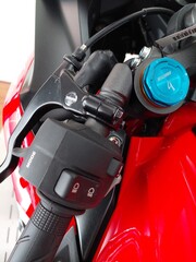 Jakarta, Indonesia-Juni 13, 2022 Honda CBR 150 cc cylinder engine.