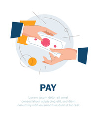 Money transfer. Online payment,Capital flow, earning. Financial savings or economy