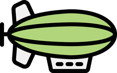 Zeppelin Vector Icon Design Illustration © Graphixs Art