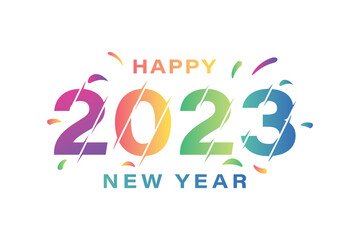 HAPPY NEW YEAR COLORFUL DESIGN AND FRESH