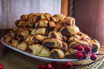 Obraz na płótnie Canvas Traditional Sicilian Christmas sweets, the Buccellati